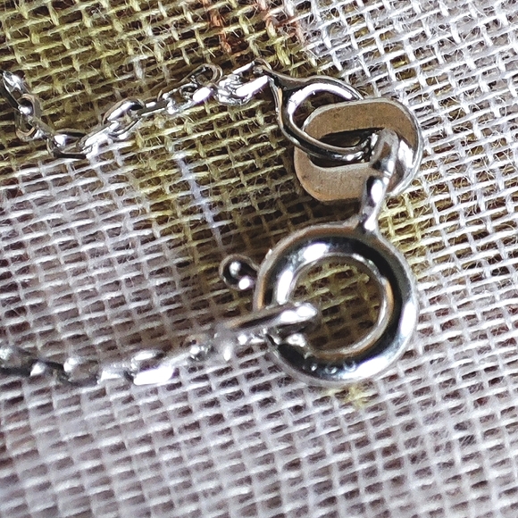 Sterling Silver 925 Pave Cubic Zirconia Clear Pet Paw LOVE Pendant Necklace NWOT - Picture 5 of 7